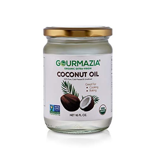 Gourmazia - Organic Extra Virgin Coconut Oil, Unrefined Cold Pre