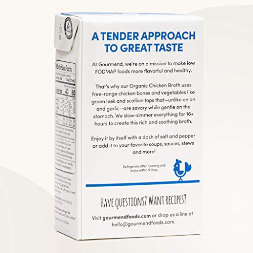 Gourmend Low Fodmap, Ibs-Friendly Organic Chicken Broth 16.9Oz