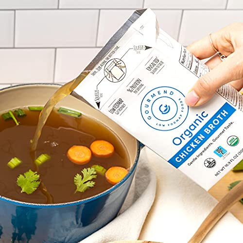 Gourmend Low Fodmap, Ibs-Friendly Organic Chicken Broth 16.9Oz