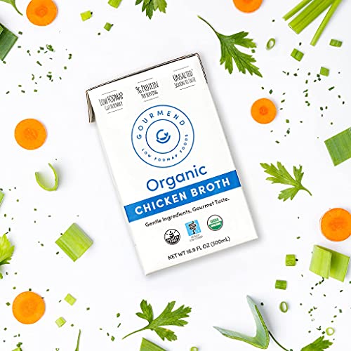 Gourmend Low Fodmap, Ibs-Friendly Organic Chicken Broth 16.9Oz