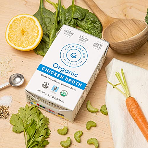 Gourmend Low Fodmap, Ibs-Friendly Organic Chicken Broth 16.9Oz