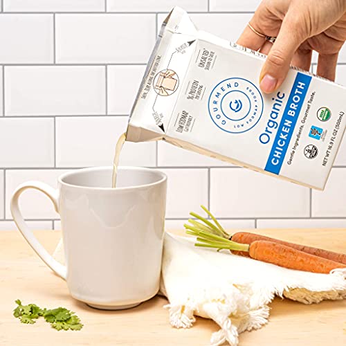 Gourmend Low Fodmap, Ibs-Friendly Organic Chicken Broth 16.9Oz