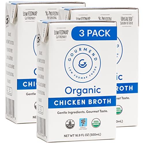 Gourmend Low Fodmap, Ibs-Friendly Organic Chicken Broth 16.9Oz