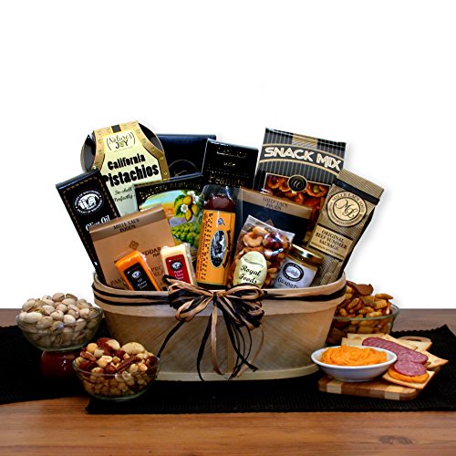 All Occasion Gift Gourmet Nut &Amp; Sausage Gift Basket