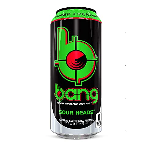 Bang Energy Variety Pack - Sour Heads, Blue Razz, Purple Haze an...