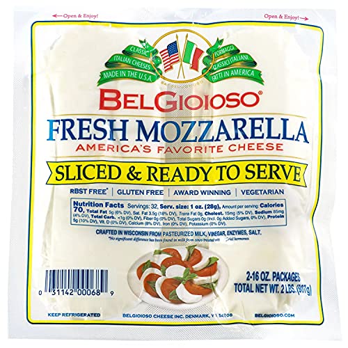 BelGioioso Pre-Sliced RBST and Gluten Free Fresh Snacking Mozzar...