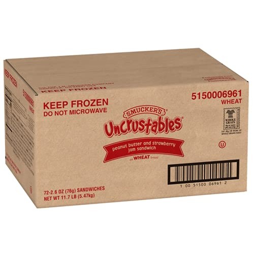 Gourmet Kitchn Smuckers Uncrustables | Bulk Size, 72 Count 2.6...