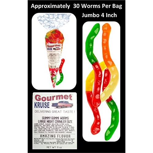 Gummi Gummy Worms Fruit Flavor Albanese - Bulk Candy 5Lb Bag Wit