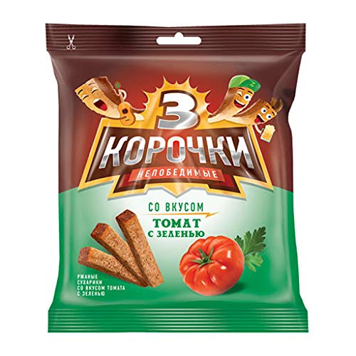 3 Korochki / Kirieshki Rye Bread Rusks {Croutons} Variety Pack O