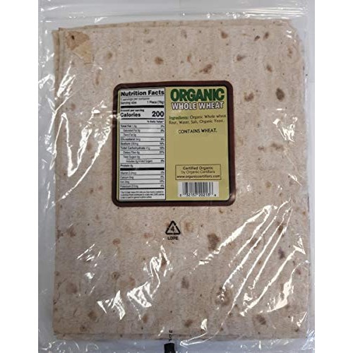 Organic Lavash Bread Whole Wheat Pack Of 3