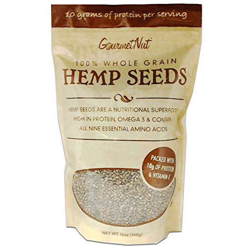 Hemp Seeds, 100% Whole Grain, 12 Oz Resealable Bag, High Protein