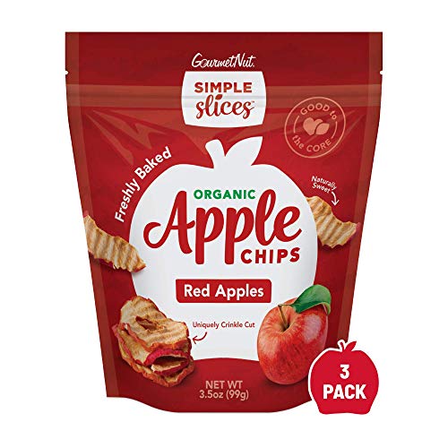Gourmet Nut Simple Slices Organic Apple Chips Organic Red, 3Pack