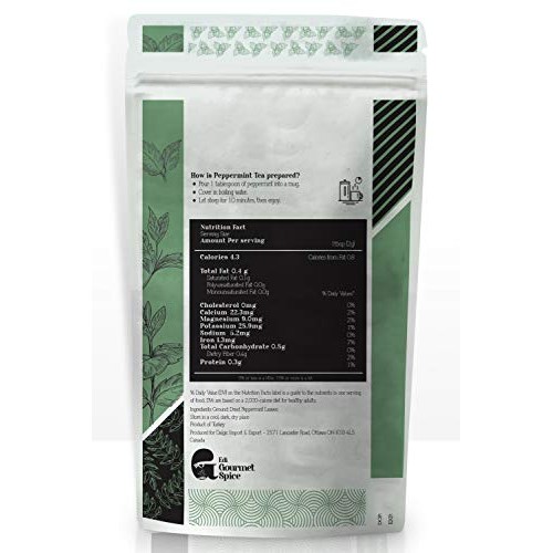 Gourmet Spice Dried Peppermint Leaves - 3 Oz |Dried Mint Loose L