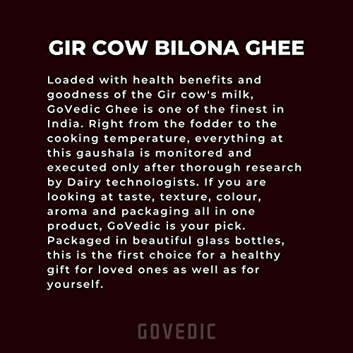Govedic Bilona A2 Ghee 250 Ml | 8.45 Oz | Made From Organic Gr