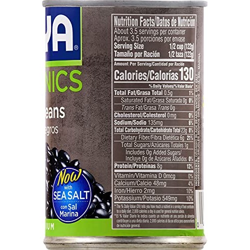 Goya Foods Organic Black Beans, 15.5 Ounce Pack Of 24