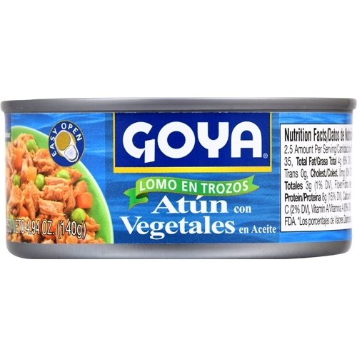 Goya Foods Chunk Light Tuna With Vegetables, Wild Caught, 4.94 O