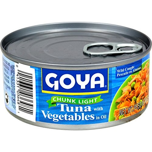 Goya Foods Chunk Light Tuna With Vegetables, Wild Caught, 4.94 O