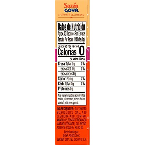 Goya Sazon Seasoning With Coriander &Amp; Annatto, 1.41 Ounce