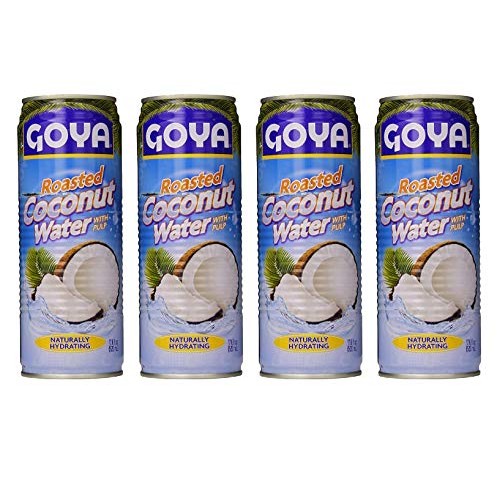 Goya Roasted Coconut Water With Pulp 4 Pack, Total Of 70.4Fl.Oz