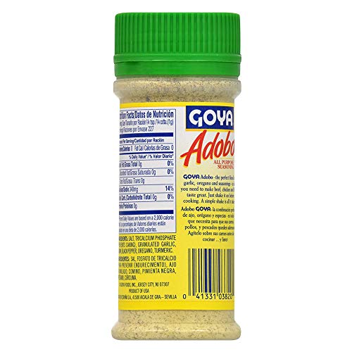 Goya Adobo All Purpose Seasoning With Cumin, 8 Oz Bottle Pack O