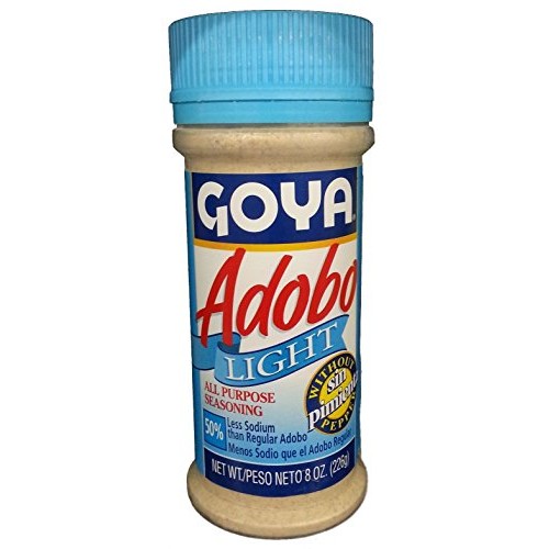 Goya Adobo Light Without Pepper - 8 Oz All Purpose Seasoning 50%