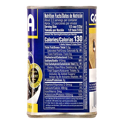 Goya Black Beans Premium 15.5 Oz. Pack Of 3.