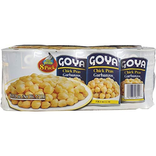 Goya Chick Peas 8 Pack 8/15.5 Oz Net Wt 124 Oz,