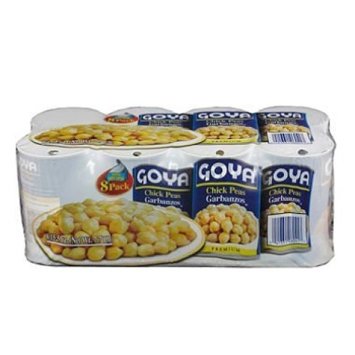 Goya Chick Peas Garbanzo 15.5 Oz.Cans Pack Of 8 Cans