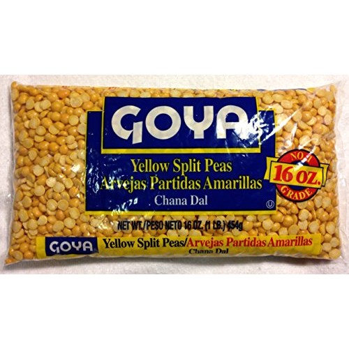 Goya Dried Yellow Split Peas - Four 1 Lb Bags - Soup - Recipe On