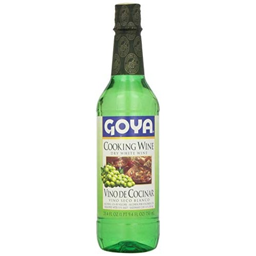 Goya Dry White Cooking Wine 25.4 Fl.Oz. | Vino Seco Blanco 750Ml