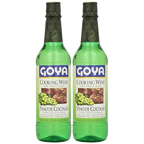 Goya Dry White Cooking Wine 25.4 Fl.Oz. | Vino Seco Blanco 750Ml