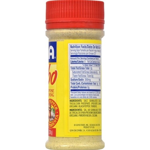 Goya Foods Adobo Seasoning With Pepper, 8-Ounce Pack Of 24