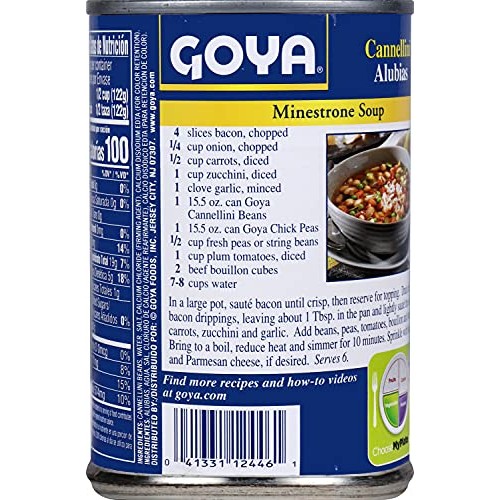 Goya Foods Cannellini Beans, 15.5-Ounce Pack Of 24