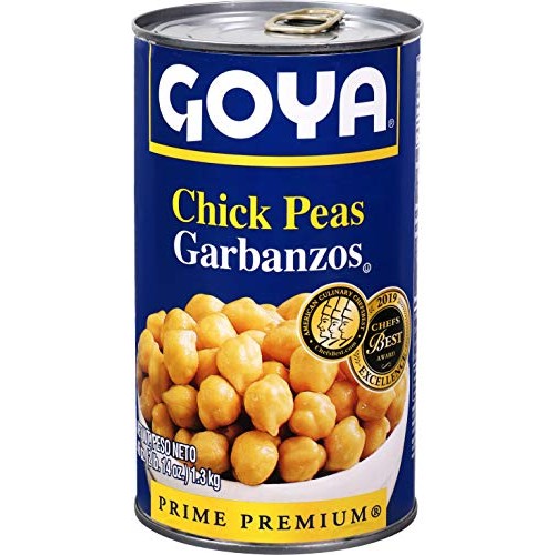 Goya Foods Chick Peas, Garbanzo Beans, 46 Ounce Can Pack Of 12