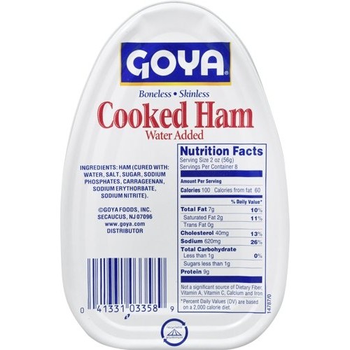 Goya Foods Cooked Ham, 16 Ounce Pack Of 12
