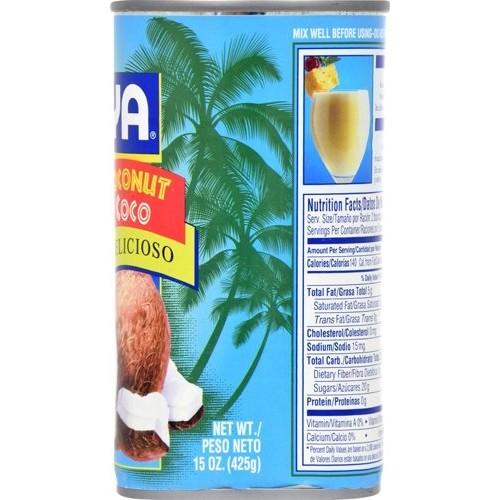 Milk & Cream Goya Foods Cream of Coconut, 15Ounce