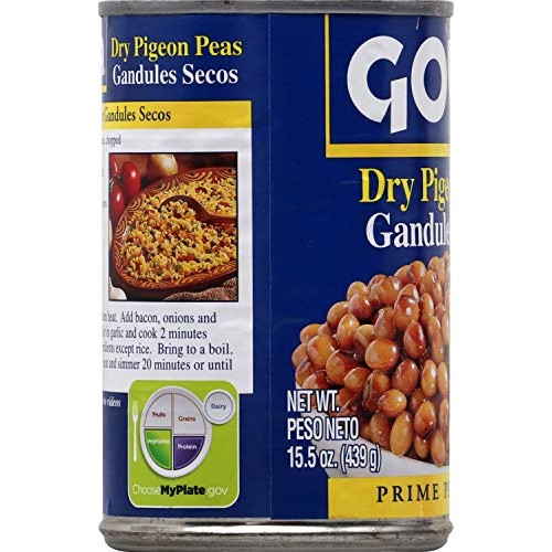 Goya Foods Dry Pigeon Peas, 15.5 Ounce Pack Of 24