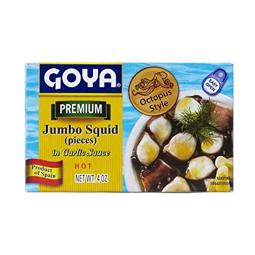 Goya Foods Octopus Style Squid Pieces In Garlic Sauce, 4 Ounce