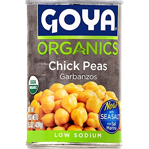 Goya Foods Organic Chick Peas, Garbanzo Beans, 15.5 Ounce Pack ...