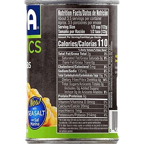 Goya Foods Organic Chick Peas, Garbanzo Beans, 15.5 Ounce Pack ...