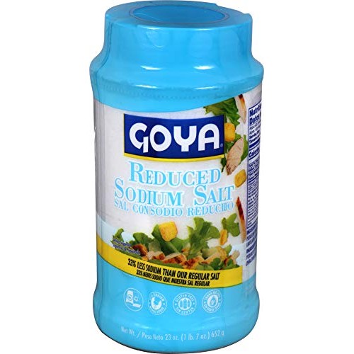 Goya Foods Salt 33% Less Sodium, 23 Ounce Pack Of 12