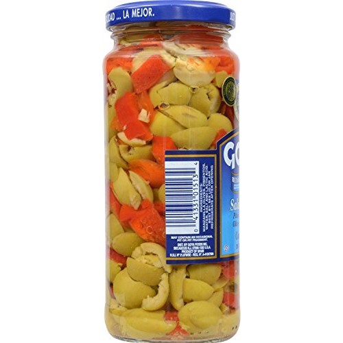 Goya Foods Salad Manzanilla Pitted Olives &Amp; Pimientos, Reduced S