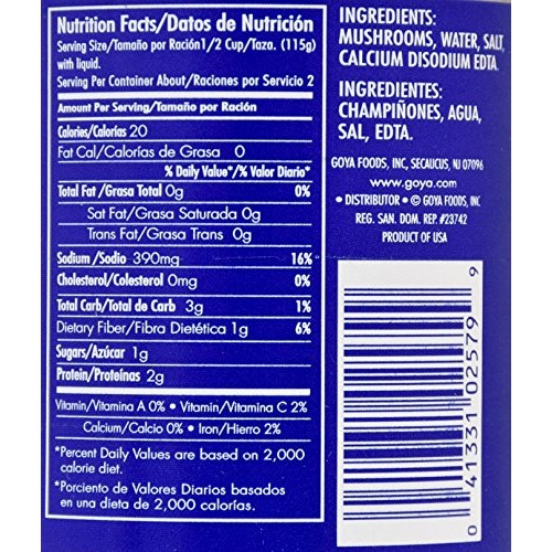 Goya Foods Sliced Mushrooms, 4 Ounce Pack Of 24