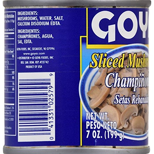 Goya Foods Sliced Mushrooms, 4 Ounce Pack Of 24