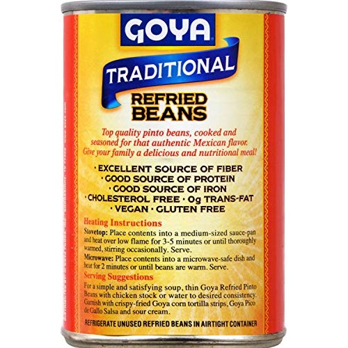 Goya Foods Traditional Refried Beans, 16-Ounce Pack Of 12