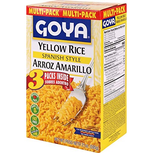 Goya Foods Yellow Rice Mix Multipack, 3 - 7 Ounce Packs Pack of 8