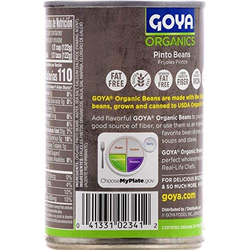 Goya Frijoles Pintos Con Sal Marina - Low Sodium Organic Pinto B