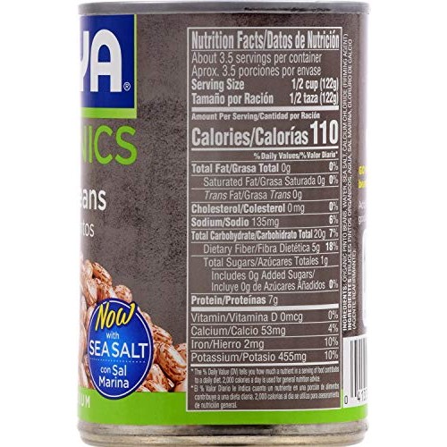 Goya Frijoles Pintos Con Sal Marina - Low Sodium Organic Pinto B