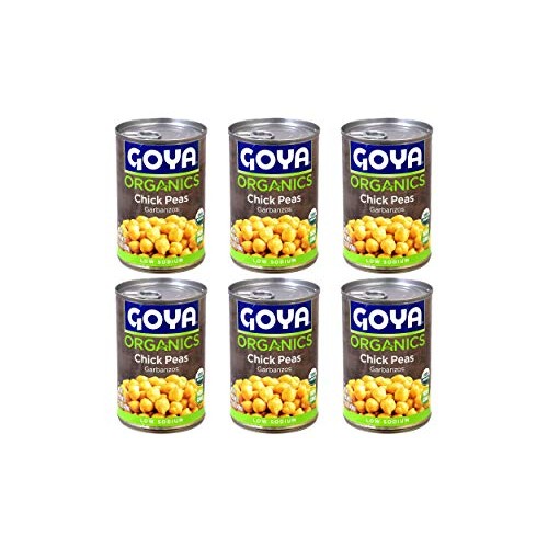 Goya Garbanzos - Low Sodium Organic Chick Peas 6 Pack, Total Of
