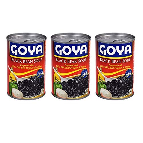 Goya Guisadas Ready-To-Eat Black Bean Soup 3 Pack, Total Of 45Oz